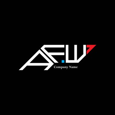 AFW logo tasarımı, AFW basit ve modern logo. AFW lüks alfabe tasarımı  