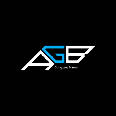 AGB logo tasarımı, AGB basit ve modern logo. AGB lüks alfabe tasarımı  