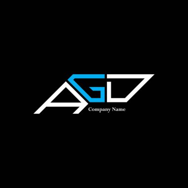 AGD logo tasarımı, AGD basit ve modern logo. AGD lüks alfabe tasarımı  