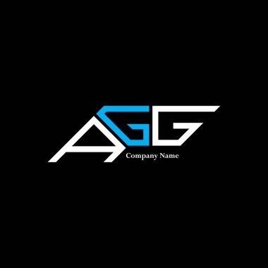 AGG logo tasarımı, AGG basit ve modern logo. AGG lüks alfabe tasarımı  