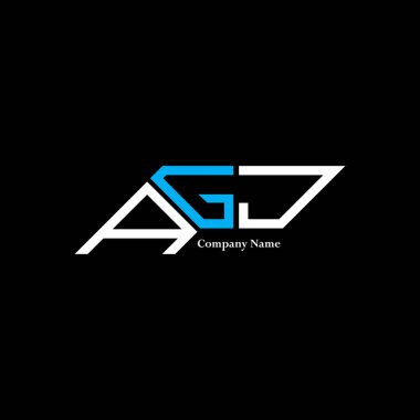 AGJ logo tasarımı, AGJ basit ve modern logo. AGJ lüks alfabe tasarımı  