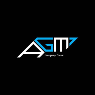 AGM logo tasarımı, AGM basit ve modern logo. AGM lüks alfabe tasarımı  