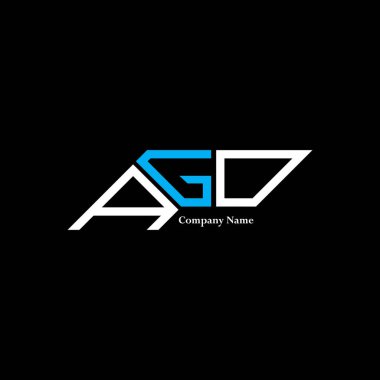 AGO logo tasarımı, AGO basit ve modern logo. AGO lüks alfabe tasarımı  