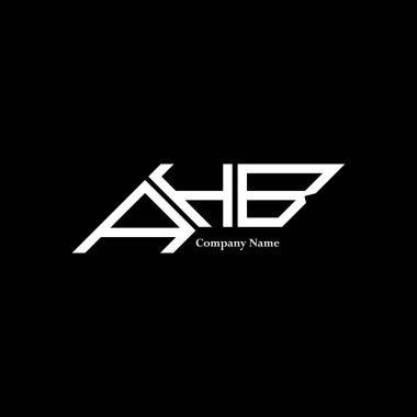 AHB logo tasarımı, AHB basit ve modern logo. AHB lüks alfabe tasarımı  