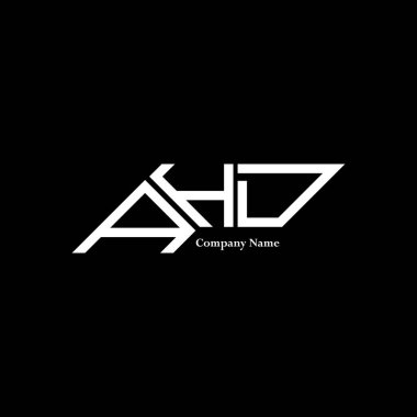 AHD logo tasarımı, AHD basit ve modern logo. AHD lüks alfabe tasarımı  