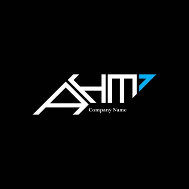AHM logo tasarımı, AHM basit ve modern logo. AHM lüks alfabe tasarımı  