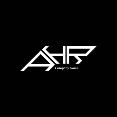 AHR logo tasarımı, AHR basit ve modern logo. AHR lüks alfabe tasarımı  
