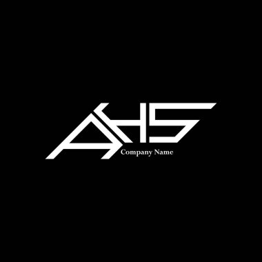 AHS logo tasarımı, basit ve modern AHS logosu. AHS lüks alfabe tasarımı  