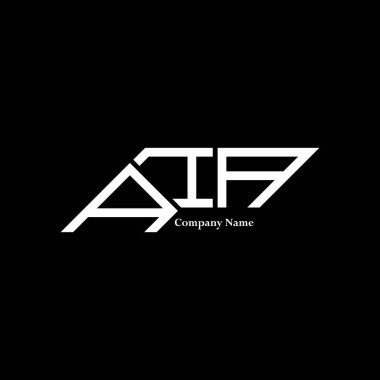 AIA logo tasarımı, AIA basit ve modern logo. AIA lüks alfabe tasarımı  