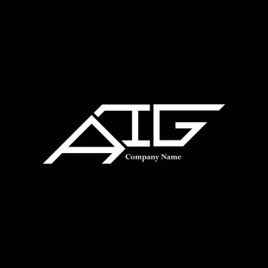 AIG logo tasarımı, AIG basit ve modern logo. AIG lüks alfabe tasarımı  