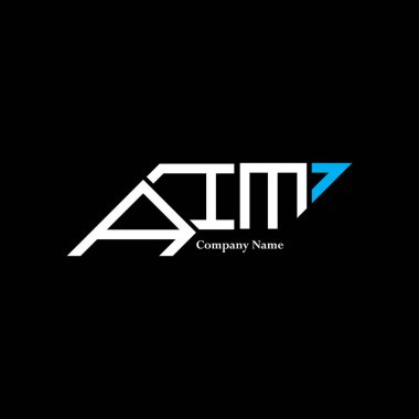 AIM logo tasarımı, basit ve modern AIM logosu. AIM lüks alfabe tasarımı  