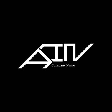 AIN logo tasarımı, AIN basit ve modern logo. AIN lüks alfabe tasarımı  