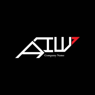 AIW logo tasarımı, AIW basit ve modern logo. AIW lüks alfabe tasarımı  