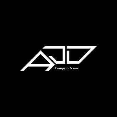 AJD logo tasarımı, AJD basit ve modern logo. AJD lüks alfabe tasarımı  