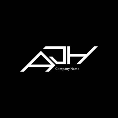 AJH logo tasarımı, AJH basit ve modern logo. AJH lüks alfabe tasarımı  