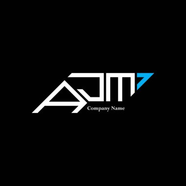 AJM logo tasarımı, AJM basit ve modern logo. AJM lüks alfabe tasarımı  