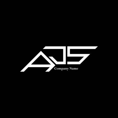 AJS logo tasarımı, AJS basit ve modern logo. AJS lüks alfabe tasarımı  