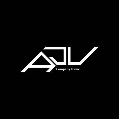 AJU logo tasarımı, AJU basit ve modern logo. AJU lüks alfabe tasarımı  