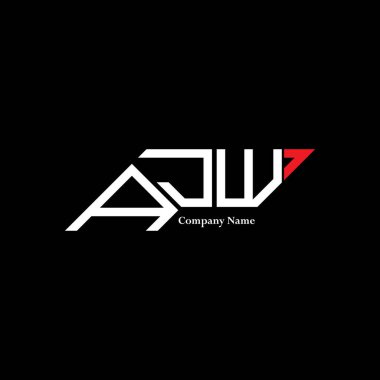 AJW logo tasarımı, AJW basit ve modern logo. AJW lüks alfabe tasarımı  
