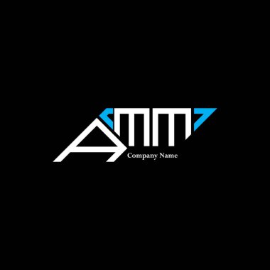 AMM logo tasarımı, AMM basit ve modern logo. AMM lüks alfabe tasarımı  