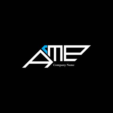 AMP logo tasarımı, AMP basit ve modern logo. AMP lüks alfabe tasarımı  