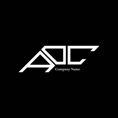 AOC logo tasarımı, AOC basit ve modern logo. AOC lüks alfabe tasarımı  