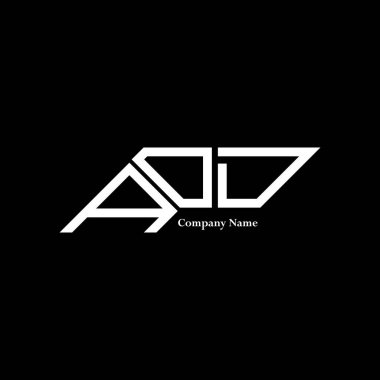 AOD logo tasarımı, AOD basit ve modern logo. AOD lüks alfabe tasarımı  