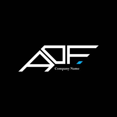 AOF logo tasarımı, AOF basit ve modern logo. Lüks alfabe dizaynı  