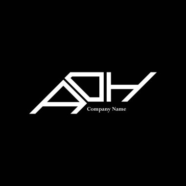 AOH logo tasarımı, AOH basit ve modern logo. Lüks alfabe dizaynı  