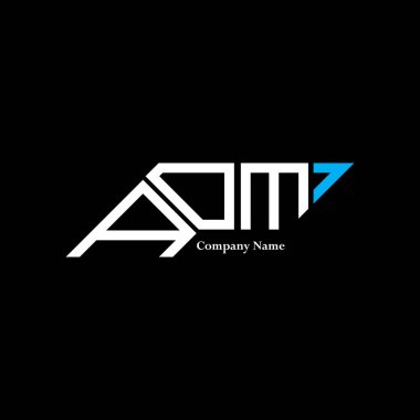 AOM logo tasarımı, AOM basit ve modern logo. AOM lüks alfabe tasarımı  