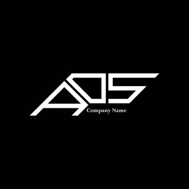 AOS logo tasarımı, basit ve modern AOS logosu. AOS lüks alfabe tasarımı  