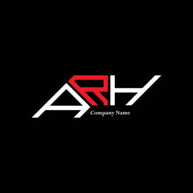 ARH logo tasarımı, ARH basit ve modern logo. ARH lüks alfabe tasarımı  