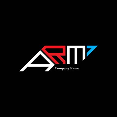 ARM logo tasarımı, ARM basit ve modern logo. ARM lüks alfabe tasarımı  