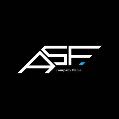 ASF logo tasarımı, ASF basit ve modern logo. ASF lüks alfabe tasarımı  