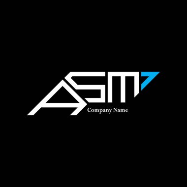 ASM logo tasarımı, ASM basit ve modern logo. ASM lüks alfabe tasarımı  