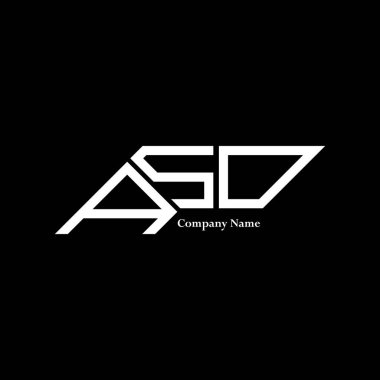 ASO logo tasarımı, ASO basit ve modern logo. ASO lüks alfabe tasarımı  