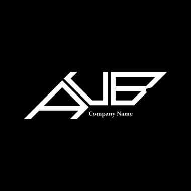 AUB logo tasarımı, AUB basit ve modern logo. AUB lüks alfabe tasarımı  