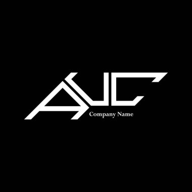 AUC logo tasarımı, AUC basit ve modern logo. AUC lüks alfabe tasarımı  