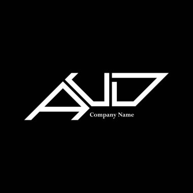 AUD logo tasarımı, AUD basit ve modern logo. AUD lüks alfabe tasarımı  