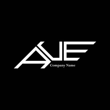 AUE logo tasarımı, AUE basit ve modern logo. AUE lüks alfabe tasarımı  