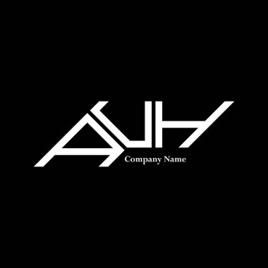 AUH logo tasarımı, AUH basit ve modern logo. Lüks alfabe tasarımı  