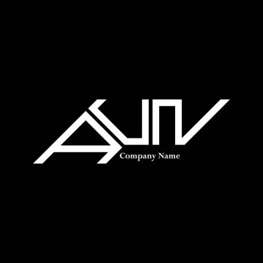 AUN logo tasarımı, AUN basit ve modern logosu. AUN lüks alfabe tasarımı  