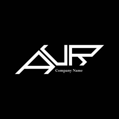 AUR logo tasarımı, AUR basit ve modern logo. AUR lüks alfabe tasarımı  