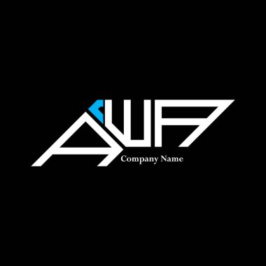 AWA logo tasarımı, AWA basit ve modern logo. AWA lüks alfabe tasarımı  