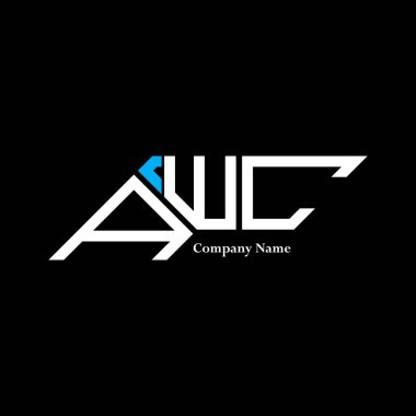 AWC logo tasarımı, AWC basit ve modern logo. AWC lüks alfabe tasarımı  