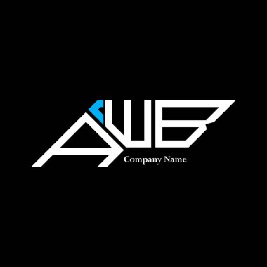 AWB logo tasarımı, AWB basit ve modern logo. AWB lüks alfabe tasarımı  