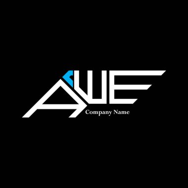 AWE logo tasarımı, AWE basit ve modern logo. Awe lüks alfabe tasarımı  