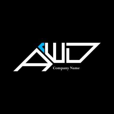 AWD logo tasarımı, AWD basit ve modern logo. AWD lüks alfabe tasarımı  
