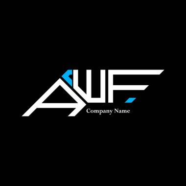 AWF logo tasarımı, AWF basit ve modern logo. AWF lüks alfabe tasarımı  