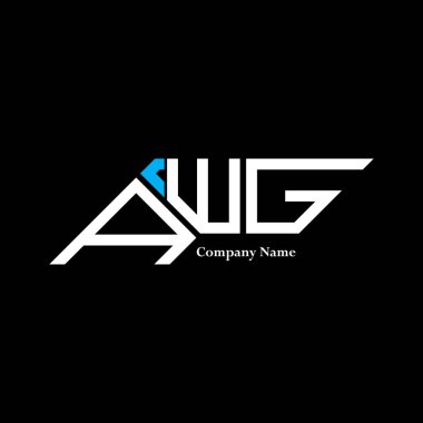 AWG logo tasarımı, AWG basit ve modern logo. AWG lüks alfabe tasarımı  
